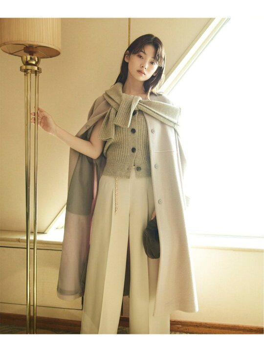 楽天市場】【SALE／10%OFF】フォルムノーカラーロングコート 24AW 