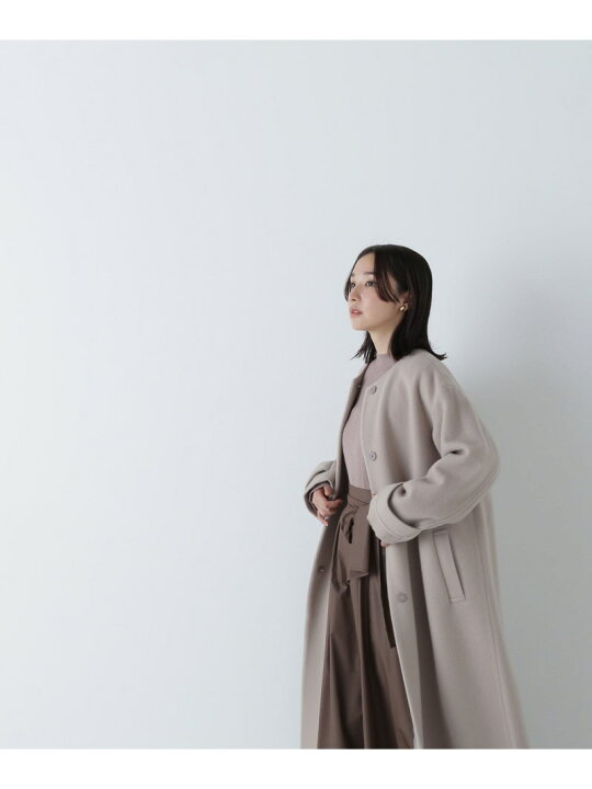 楽天市場】【SALE／10%OFF】フォルムノーカラーロングコート 24AW  