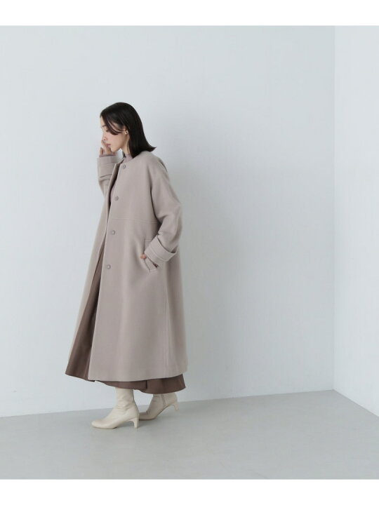 楽天市場】【SALE／10%OFF】フォルムノーカラーロングコート 24AW 