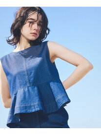 【SALE／30%OFF】＜NAVY NAVY＞COOL MAX(R) 接触冷感デニムセットアップ NATURAL BEAUTY BASIC ナチュラルビューティベーシック トップス シャツ・ブラウス ブルー ネイビー【RBA_E】【送料無料】[Rakuten Fashion]