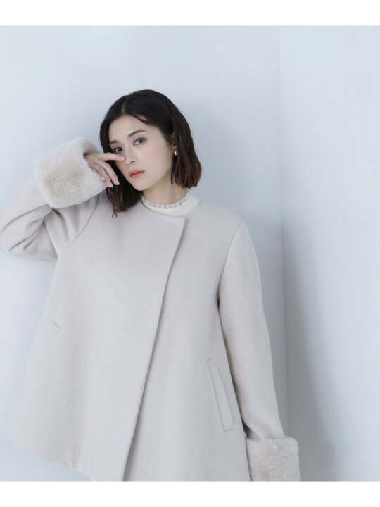 楽天市場】【SALE／30%OFF】フェイクファースリーブハーフコート 24AW 