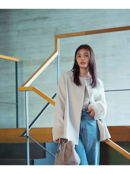 楽天市場】【SALE／30%OFF】フェイクファースリーブハーフコート 24AW 