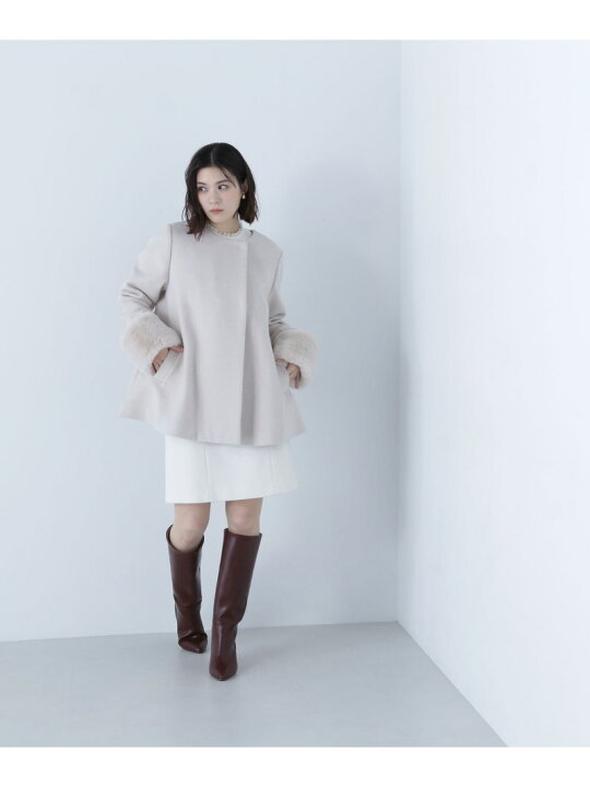 楽天市場】【SALE／30%OFF】フェイクファースリーブハーフコート 24AW 