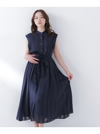 シャドーストライプワンピース NATURAL BEAUTY BASIC ナチュラルビューティベーシック ワンピース・ドレス ワンピース ベージュ ピンク ネイビー【送料無料】[Rakuten Fashion]
