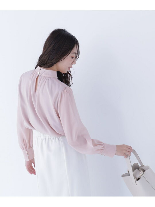 楽天市場】ハイネックボリュームシアーブラウス NATURAL BEAUTY BASIC 