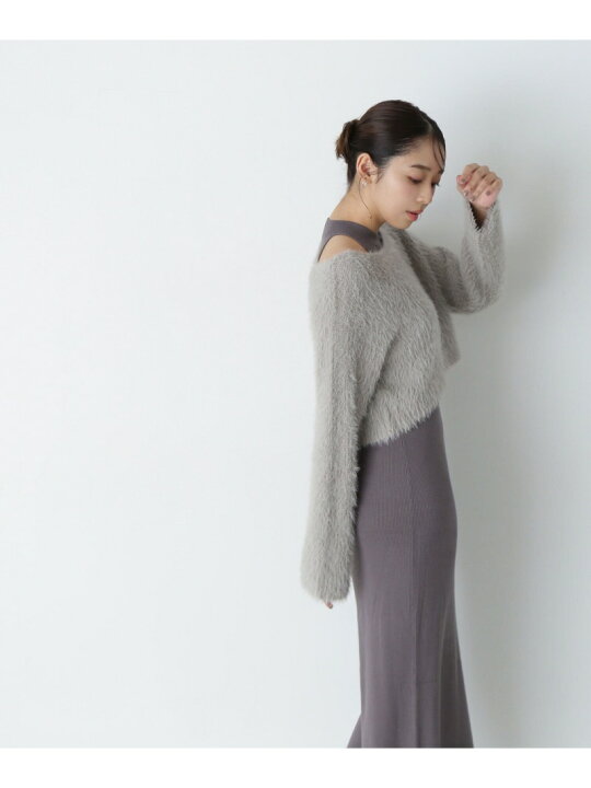 楽天市場】【SALE／30%OFF】フェザーニットレイヤードワンピース 