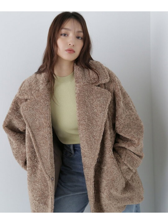 楽天市場】ボアハーフコート 24AW NATURAL BEAUTY BASIC ナチュラル 
