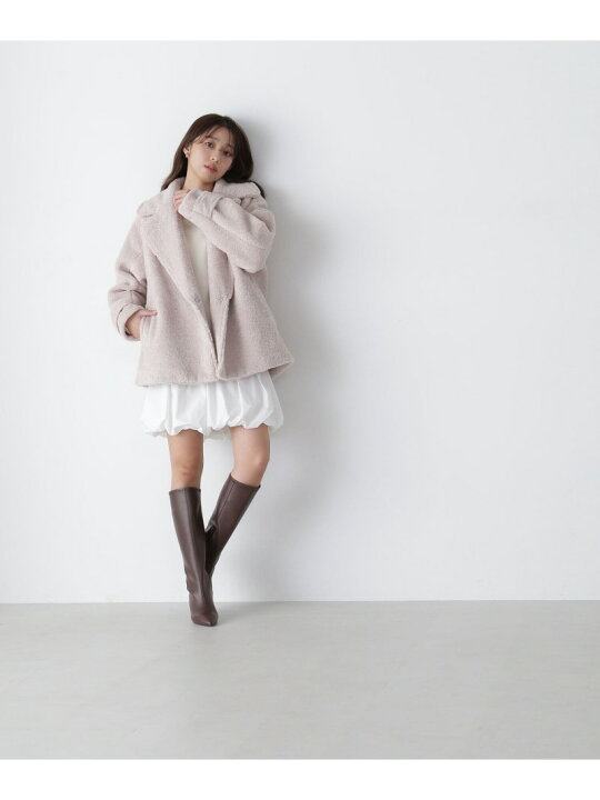 楽天市場】ボアハーフコート 24AW NATURAL BEAUTY BASIC ナチュラル 