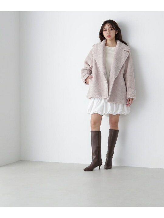 楽天市場】ボアハーフコート 24AW NATURAL BEAUTY BASIC ナチュラル 