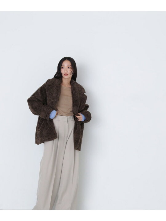楽天市場】ボアハーフコート 24AW NATURAL BEAUTY BASIC ナチュラル 