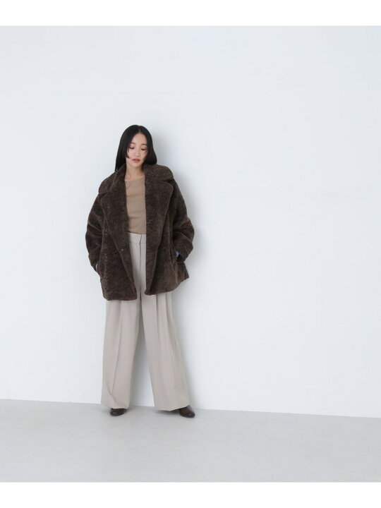 楽天市場】ボアハーフコート 24AW NATURAL BEAUTY BASIC ナチュラル 