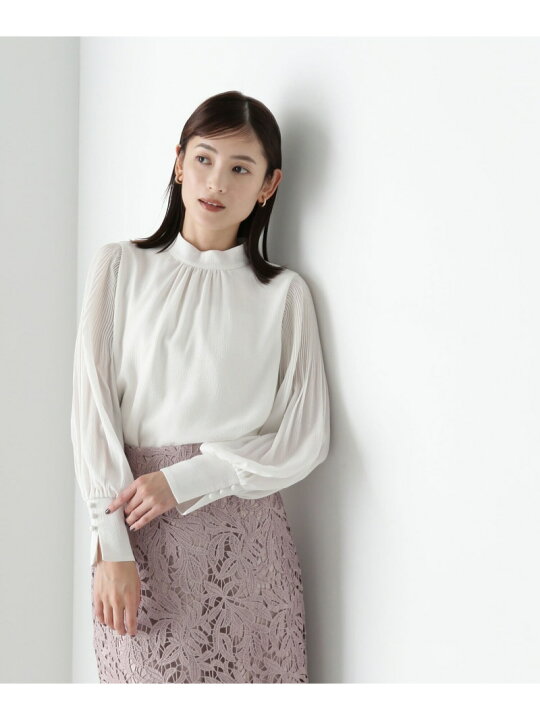 楽天市場】【SALE／30%OFF】楊柳プリーツスリーブブラウス NATURAL 