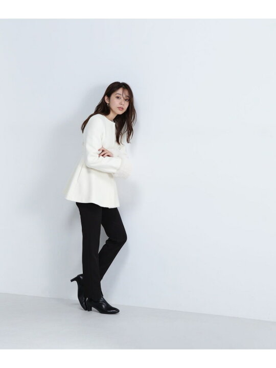 楽天市場】フェイクファースリーブペプラムコート 24AW NATURAL BEAUTY 
