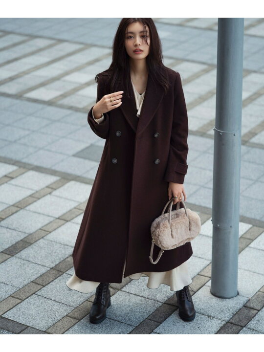楽天市場】【SALE／10%OFF】ビッグカラーダブルチェスターコート 24AW 