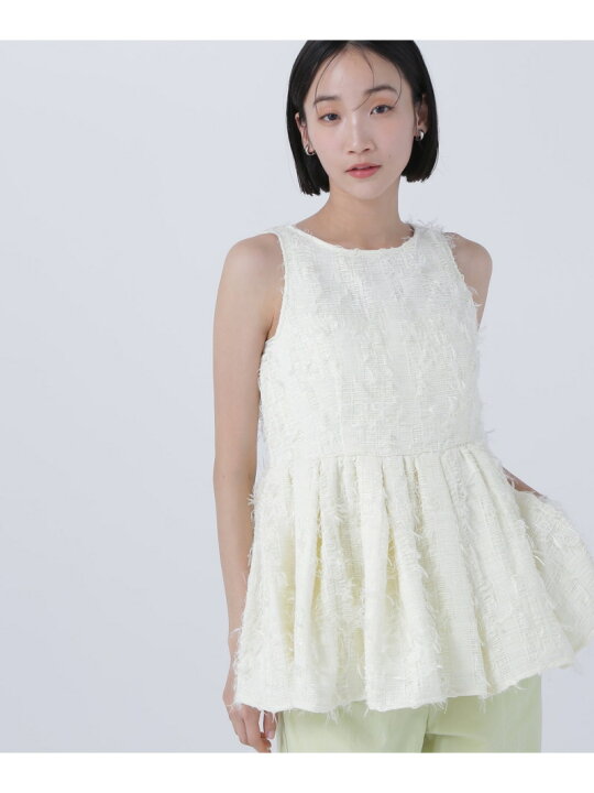 楽天市場】【SALE／30%OFF】ツイードアメスリペプラムトップス NATURAL 