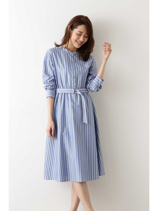 楽天市場】【SALE／70%OFF】[洗える]ストライプシャツワンピース 