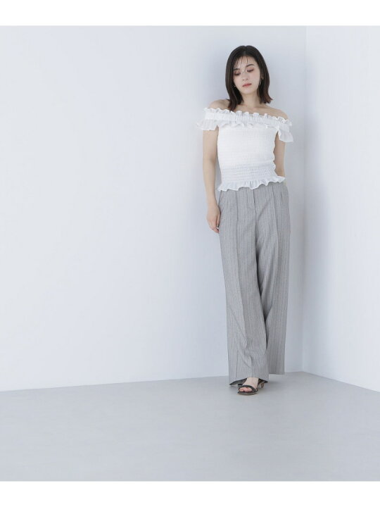 楽天市場】【SALE／60%OFF】フリルシャーリングオフショルブラウス 