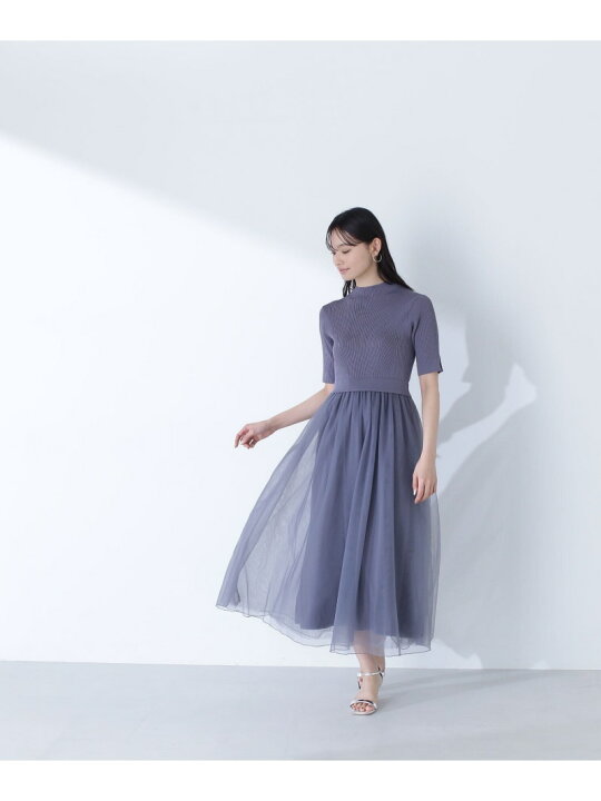 楽天市場】チュールドッキングニットワンピース NATURAL BEAUTY BASIC  