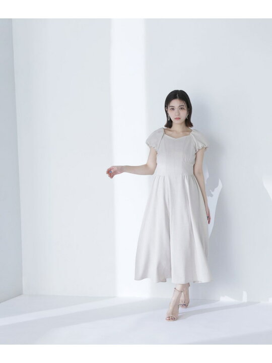 楽天市場】【SALE／30%OFF】リネンライクパフスリーブワンピース 