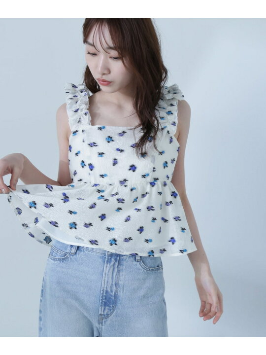 楽天市場】【SALE／30%OFF】フリルショルダージャガードキャミソール 