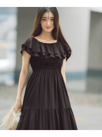 【SALE／30%OFF】楊柳オフショルワンピース NATURAL BEAUTY BASIC ナチュラルビューティベーシック ワンピース・ドレス ワンピース ピンク グレー【RBA_E】【送料無料】[Rakuten Fashion]