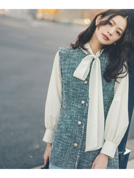 楽天市場】【SALE／50%OFF】スプリングツイード ペプラムジレ NATURAL 