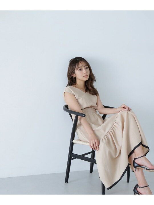 楽天市場】【SALE／10%OFF】バックシャンバイカラーワンピース NATURAL 