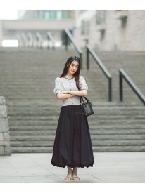 切替タックバルーンスカート NATURAL BEAUTY BASIC ナチュラルビューティベーシック スカート その他のスカート グレー ブラック ベージュ【送料無料】[Rakuten Fashion]