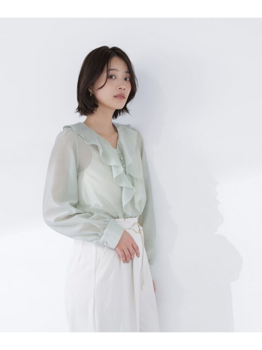楽天市場】フロントフリルブラウス* NATURAL BEAUTY BASIC ナチュラル 