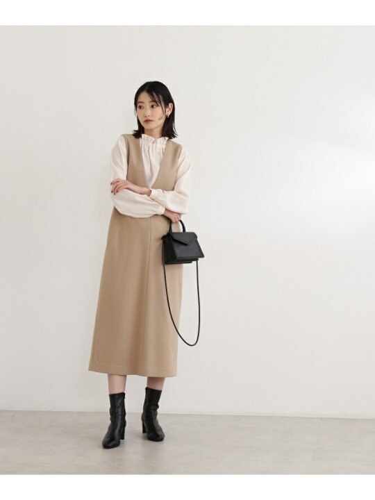 楽天市場】Vネックストレートジャンスカ NATURAL BEAUTY BASIC 