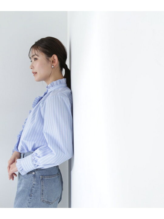 楽天市場】【SALE／30%OFF】ハイネックフリルブラウス 24SS NATURAL
