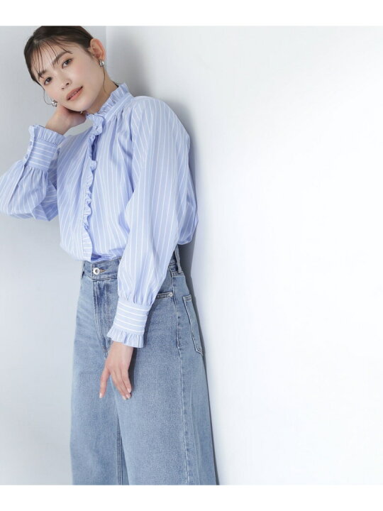楽天市場】【SALE／30%OFF】ハイネックフリルブラウス 24SS NATURAL 