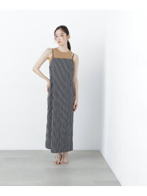 チェック SETUP キャミワンピース NATURAL BEAUTY BASIC ナチュラルビューティベーシック ワンピース・ドレス その他のワンピース・ドレス ホワイト【送料無料】[Rakuten Fashion]