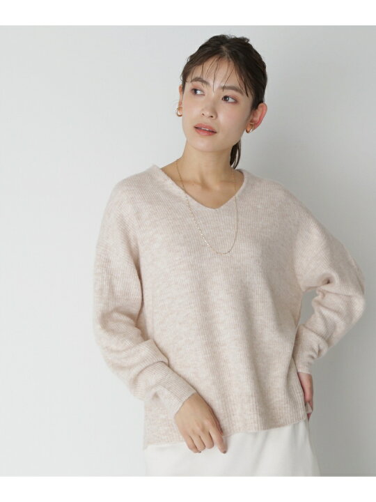 楽天市場】ニュアンスVネックニット NATURAL BEAUTY BASIC ナチュラル 