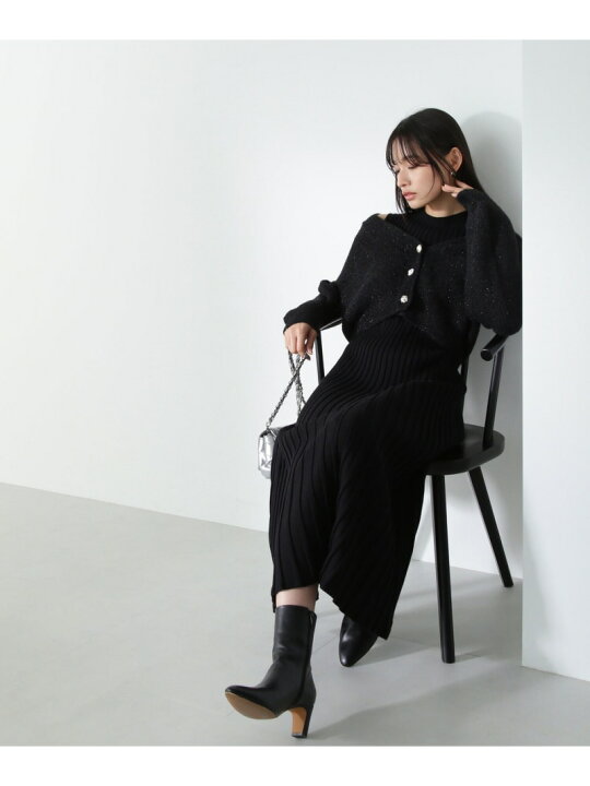 楽天市場】ビジューカーデセットニットワンピース NATURAL BEAUTY  