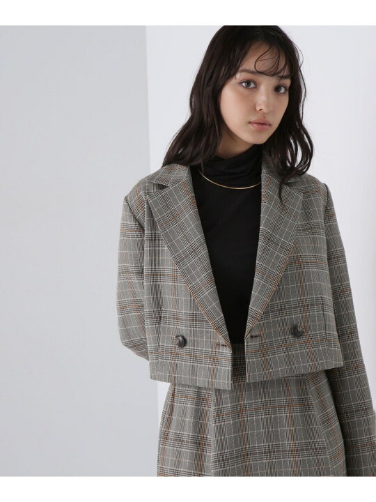 楽天市場】グレンチェック SETUP ショートジャケット NATURAL BEAUTY 