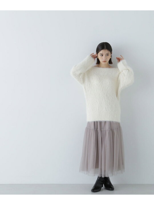 楽天市場】【SALE／50%OFF】シャギーニット&チュールスカート NATURAL 