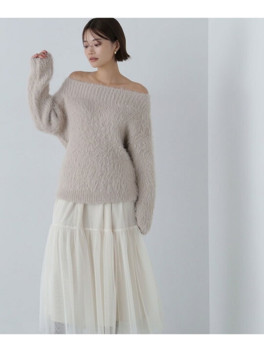 楽天市場】【SALE／50%OFF】シャギーニット&チュールスカート NATURAL 