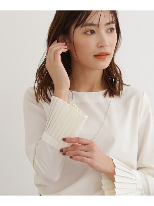 楽天市場】【SALE／30%OFF】プリーツカフスブラウス NATURAL BEAUTY 