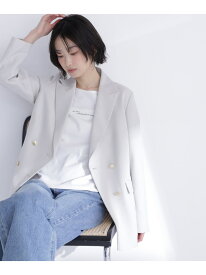 【SALE／10%OFF】ダブルブレスト SETUP ボクシージャケット NATURAL BEAUTY BASIC ナチュラルビューティベーシック ジャケット・アウター ブルゾン・ジャンパー ピンク ベージュ ネイビー【RBA_E】【送料無料】[Rakuten Fashion]