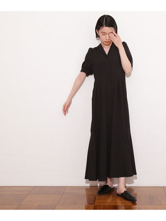 楽天市場 Sale 30 Off シアーギンガム開襟ワンピース Natural Beauty Basic ナチュラルビューティベーシック ワンピース ワンピースその他 ブラック ネイビー Rba E 送料無料 Rakuten Fashion Natural Beauty Basic