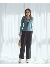 【SALE／30%OFF】シャークスキン SETUPストレートテーパードパンツ NATURAL BEAUTY BASIC ナチュラルビューティベーシック パンツ その他のパンツ ネイビー【RBA_E】【送料無料】[Rakuten Fashion]