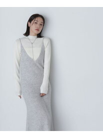 【SALE／50%OFF】ニットキャミワンピースセット NATURAL BEAUTY BASIC ナチュラルビューティベーシック スカート その他のスカート ホワイト ブルー【RBA_E】【送料無料】[Rakuten Fashion]