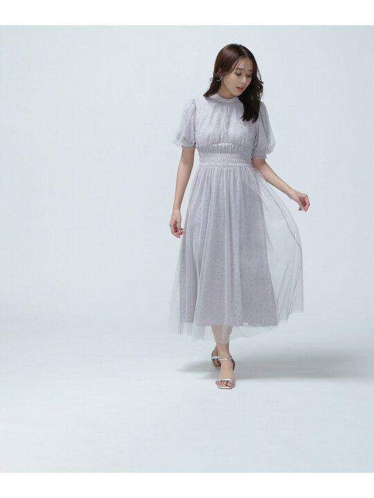楽天市場】【SALE／50%OFF】ドットチュールレイヤードワンピース 