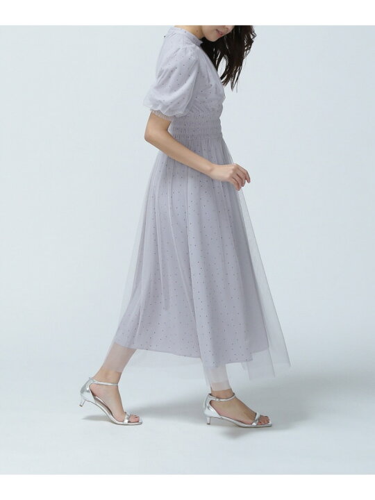 楽天市場】【SALE／50%OFF】ドットチュールレイヤードワンピース 