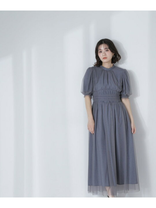 楽天市場】【SALE／50%OFF】ドットチュールレイヤードワンピース 