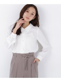 レースダブルカラーブラウス NATURAL BEAUTY BASIC ナチュラルビューティベーシック トップス シャツ・ブラウス ネイビー ホワイト ブルー【送料無料】[Rakuten Fashion]