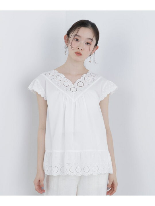 楽天市場】【SALE／30%OFF】＜N.＞コットン刺繍ブラウス NATURAL 