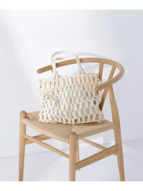 バイカラーマクラメトートバッグ NATURAL BEAUTY BASIC ナチュラルビューティベーシック バッグ トートバッグ イエロー ブラウン【先行予約】*【送料無料】[Rakuten Fashion]