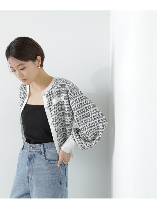 楽天市場】【SALE／30%OFF】スプリングツイードニットカーディガン 